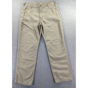 Carhartt Rugged Flex Relaxed Fit Men's Size 40x34 Canvas Beige Work Pants